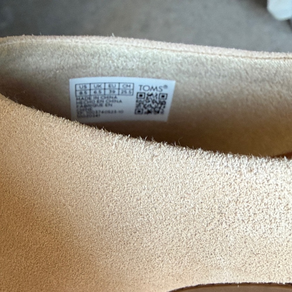 TOMS Women Evelyn Slip On Suede Mules, Beige size 8.5 - Picture 8 of 8
